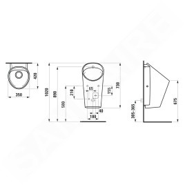 Laufen Lema - Urinoir sans eau, blanc H8431970004011