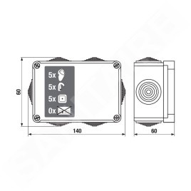 Jika Sensor - Alimentation 230V AC/24V DC, 5 vannes H8950710000001