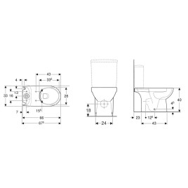 Geberit Selnova - Cuvette à poser, Rimfree, blanc 500.488.01.7