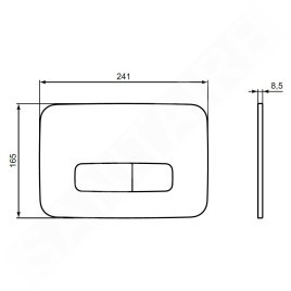 Ideal Standard Oleas - Plaque de déclenchement, gris magnétique R0459A5