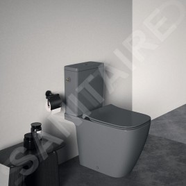 Ideal Standard i.Life B - Cuvette à poser, évacuation vario, RimLS+, gris brillant T461258