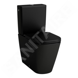Laufen Meda - Cuvette WC combiné, évacuation vario, Rimless, noir mat H8241117160001