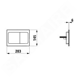 Laufen INEO - Plaque de déclenchement, noir mat H9001137160001