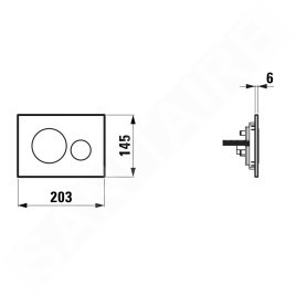 Laufen INEO - Plaque de déclenchement, chrome mat H9001140070001
