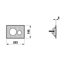 Laufen INEO - Plaque de déclenchement, chrome H9001160040001