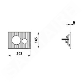 Laufen INEO - Plaque de déclenchement, noir mat H9001167160001