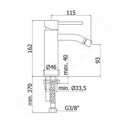Paffoni Light - Robinetterie de bidet, noir mat LIG131NO