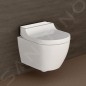 Geberit AquaClean - Bidet électronique Tuma Comfort avec céramique, Rimfree, SoftClosing, verre blanc 146.292.SI.1