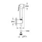 Grohe Tempesta-F - Douchette de bidet avec support et flexible , Cool Sunrise brossé 27513GN1