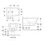 Geberit Smyle Square - Bidet suspendu avec trop-plein, blanc 500.209.01.1