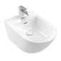 Villeroy & Boch Subway 3.0 - Bidet suspendu 560x375 mm, avec trop-plein, trou pour robinet, CeramicPlus, Stone White 447000RW