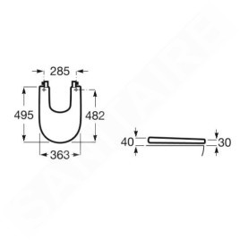 Roca Meridian - Couvercle de bidet, blanc A8062A000B