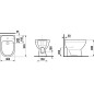 Jika Lyra plus - Bidet sur pied, 530x400x360 mm, blanc H8323810003041