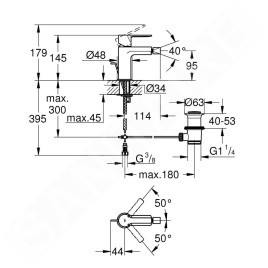 Grohe Lineare - Mitigeur de bidet S, supersteel 33848DC1