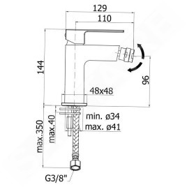 Paffoni Effe - Mitigeur de bidet, chrome EF131CR