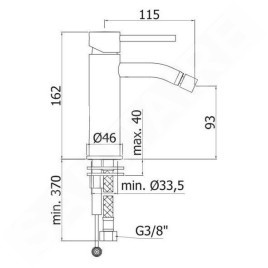 Paffoni Light - Mitigeur de bidet, doré LIG131HG