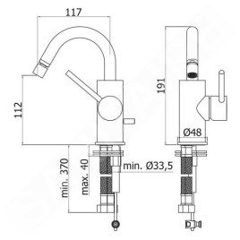 Paffoni Light - Mitigeur de bidet, doré LIG138HG
