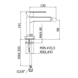 Paffoni Tango - Mitigeur de bidet, inox TA131ST