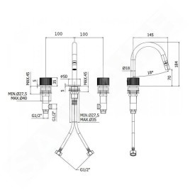 Paffoni Jo - Mitigeur de bidet, noir mat JO119NO