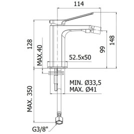 Paffoni Tilt - Mitigeur de bidet, inox TI131ST