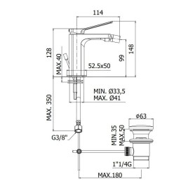 Paffoni Tilt - Mitigeur de bidet avec vidage, noir mat TI135NO