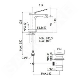 Paffoni Tilt - Mitigeur de bidet avec vidage, chrome TI135CR