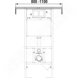 Jika Modul - ENSEMBLE DE PANNEAUX pour la fixation du cadre aux parois latérales du noyau du logement, 800-1100 mm