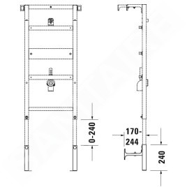 Duravit DuraSystem - Set de rallonge, 240 mm WD6012000000