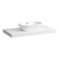 Laufen Lani - Comptoir pour lavabo, 99 cm, découpe au centre, blanc mat H4046611122601