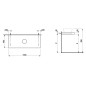 Laufen Lani - Comptoir pour lavabo, 118 cm, découpe au centre, chêne H4046711122671