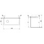 Laufen Lani - Comptoir pour lavabo, 118 cm, découpe à gauche, chêne H4046721122671
