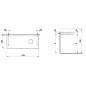 Laufen Lani - Comptoir pour lavabo, 118 cm, découpe à droite, blanc mat H4046731122601