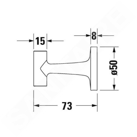 Duravit Starck T - Crochet, chrome 0099291000