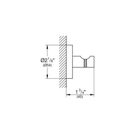 Grohe Essentials - Crochet pour peignoir, graphite foncé 40364A01