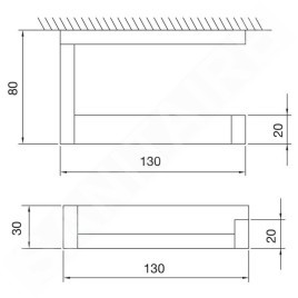 Steinberg 460 - Porte-papier toilette, noir mat 460 2800 S