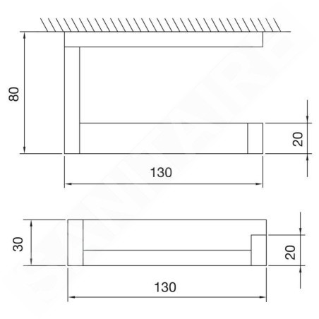 Steinberg 460 - Porte-papier toilette, noir mat 460 2800 S