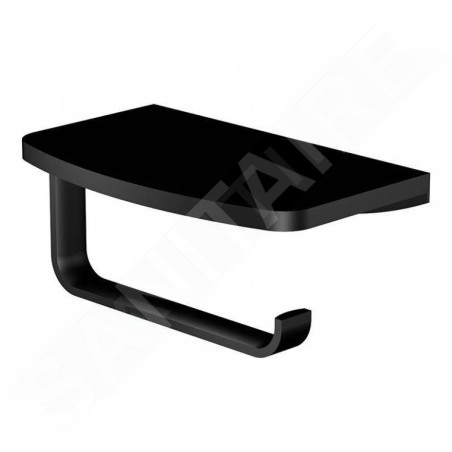 Steinberg 450 - Porte-papier toilette avec étagère, noir mat 450 2820 S