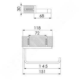Steinberg 450 - Porte-papier toilette, noir mat 450 2800 S