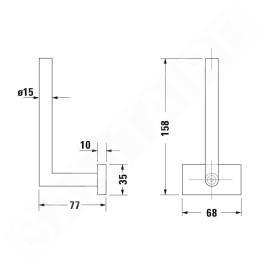 Duravit Karree - Porte-rouleaux de rechange, chrome 0099561000