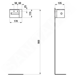 Laufen VAL - Porte-papier toilette avec couvercle, blanc H8722810000001