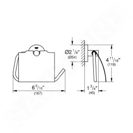 Grohe Essentials - Porte-papier toilette, nickel brossé 40367EN1