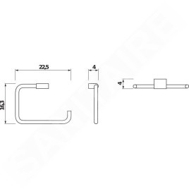 Jika Pure - Porte-serviettes, 225 mm, chrome H3813B40044001