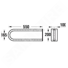 Jika Universum - Barre d’appui 550 mm, inox H3897140030001
