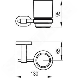 Ravak Chrome - Porte-verre, chrome / verre X07P188