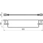 Ravak Chrome - Tablette en verre CR 500.00, longueur 640 mm, chrome / verre mat X07P195