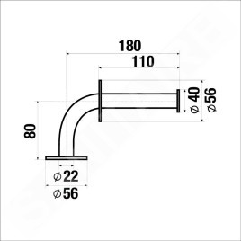Jika Universum - Porte-papier toilette sans couvercle, 150mm x 100mm x 500mm, blanc H3847220001101