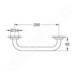 Grohe Essentials - Barre d'appui, nickel brossé 40421EN1