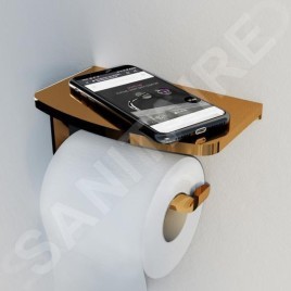 Steinberg 450 - Porte-papier toilette avec étagère, or rose 450 2820 RG