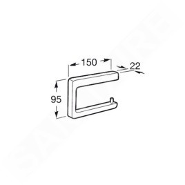 Roca Tempo - Porte-papier toilette, chrome A817034001