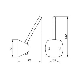 Keuco City.2 - Porte-papier toilette de rechange, chrome 02763010000